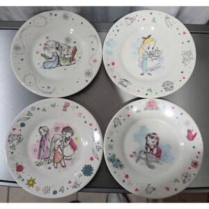 Disney's Animators Set/4 Vintage‎ Melamine Dishes 6"×6" Rare